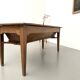Farm table, old solid oak dough trough, France, around 1920.