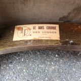 4 vintage mid-century Scandinavian chairs the curved wood of the 1950 Vosges