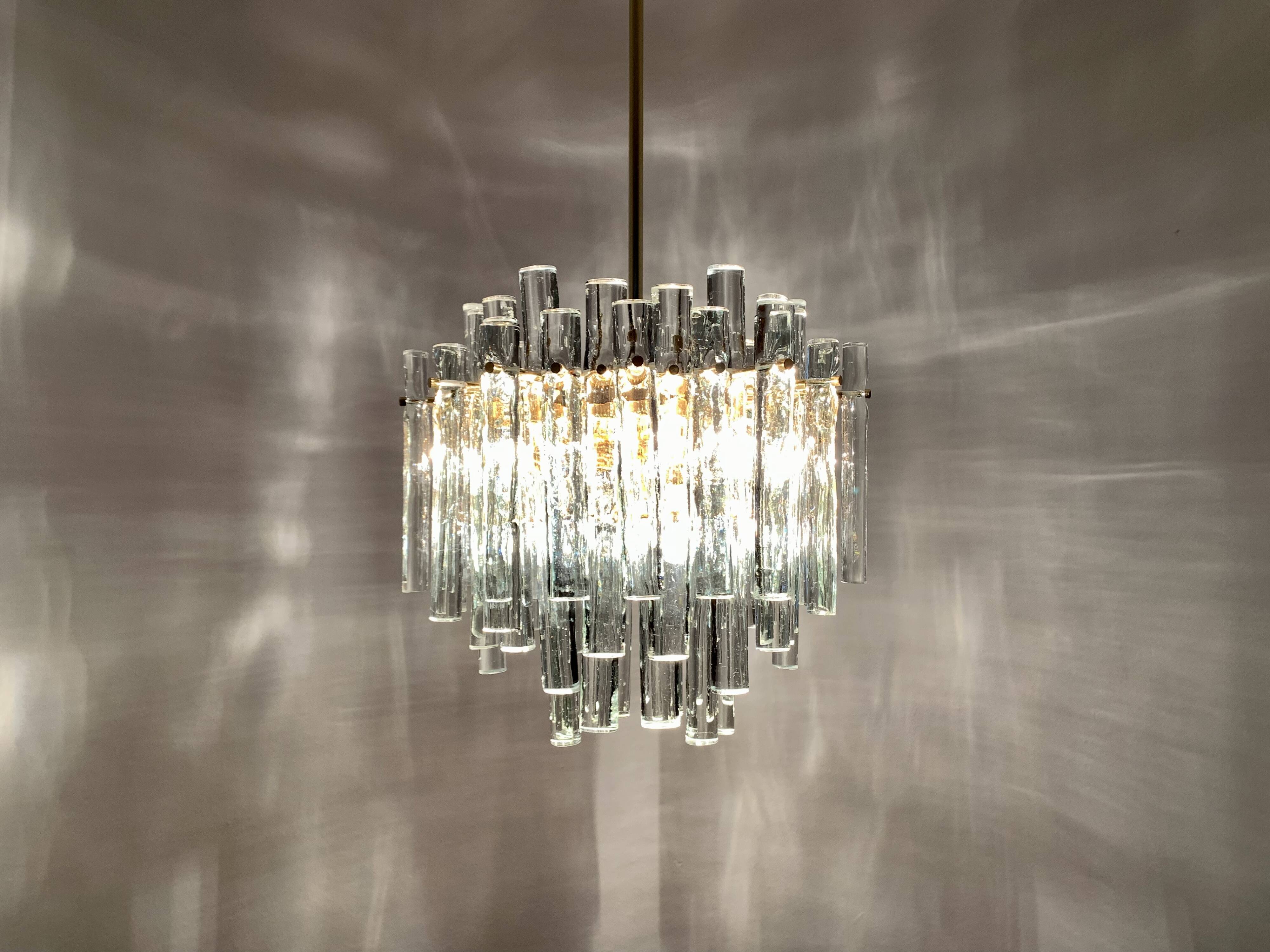 Crystal Glass Chandelier by Kinkeldey