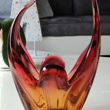 Empty pocket/Cutting/Centerpiece Murano, in blown Art glass. Floral shape/tulip