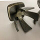 Set of 2 Modernist Vintage 1970s Sculptural Brutalist Metal Candleholder, France