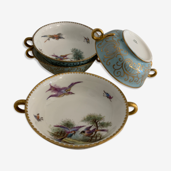 4 tasses en porcelaine fine haviland