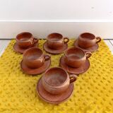 6 Vallauris cups and saucers