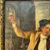 Edouard John E. Ravel is an artist born in Switzerland in 1847 and died in 1920, HST tavern scene