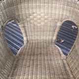 Pair of wicker armchairs