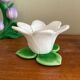 Bougeoir fleur en verre