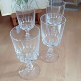 Set of four old foot glasses