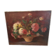 Huile sur toile, bouquet de fleurs