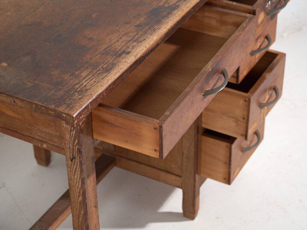 Bureau japonais ancien avec tiroirs – période Showa (c.1926-1970) #80
