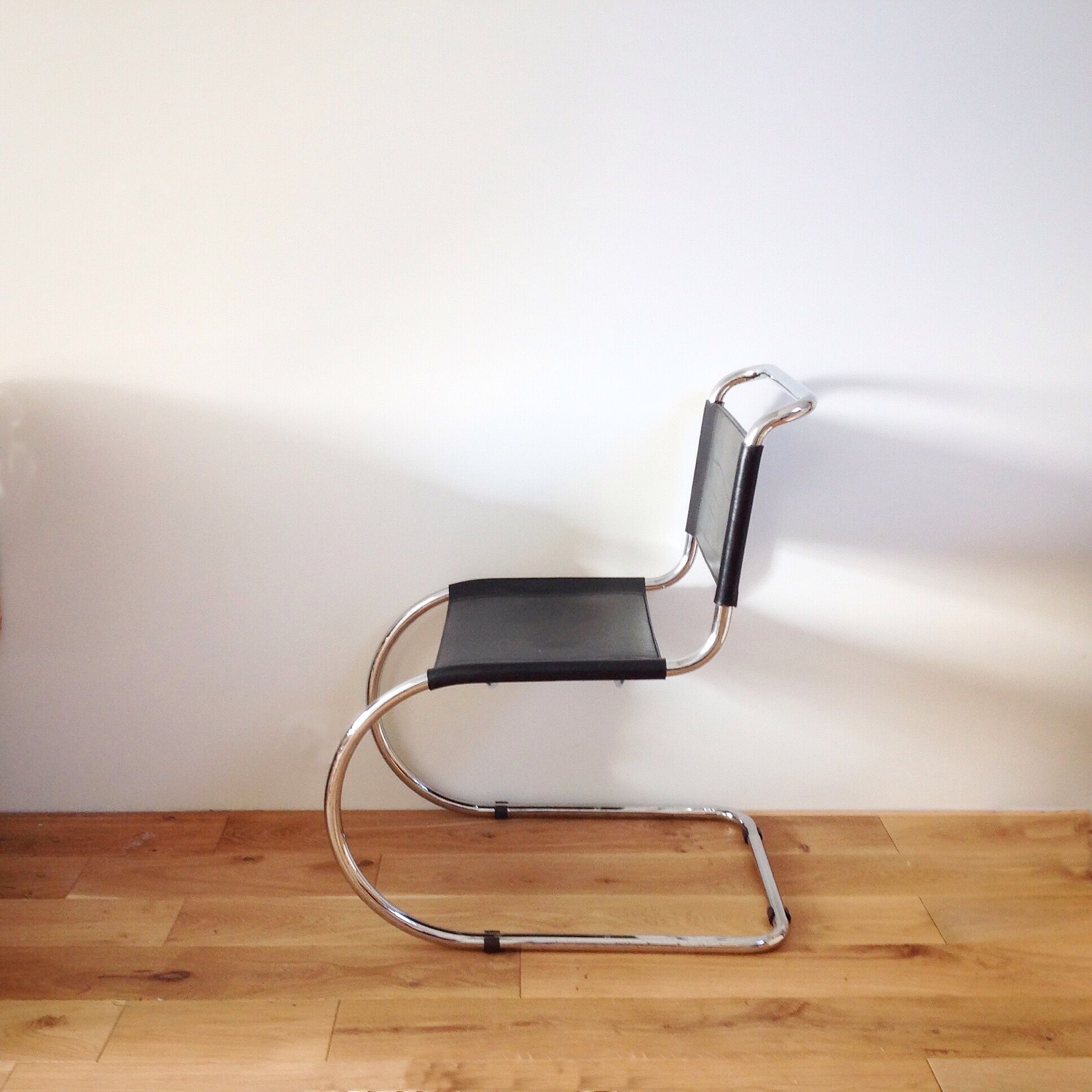 Mies Van Rohe chrome and leather chair