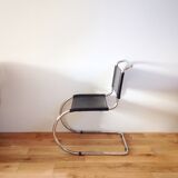 Mies Van Rohe chrome and leather chair