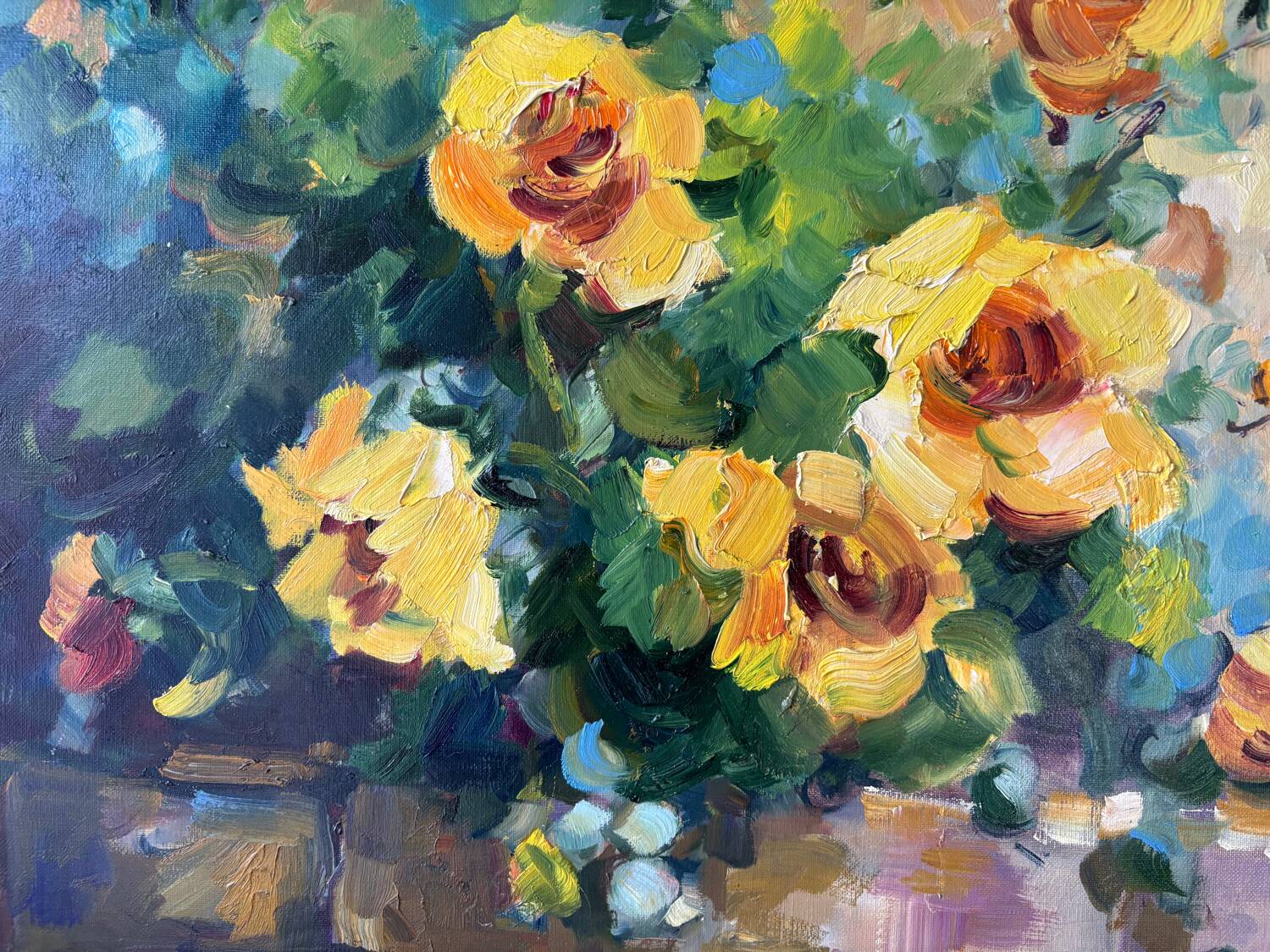 Oil on canvas "Autumn Light" signed Paumier