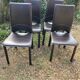 Lot de 4 chaises vintage cuir