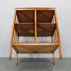 Restored Art Deco oak storage shelf cabinet, Germany 1930s — Bauhaus shelving