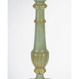 Carved, lacquered and gilded wooden lamp, 1950-1960, Louis XVI style.