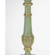 Carved, lacquered and gilded wooden lamp, 1950-1960, Louis XVI style.