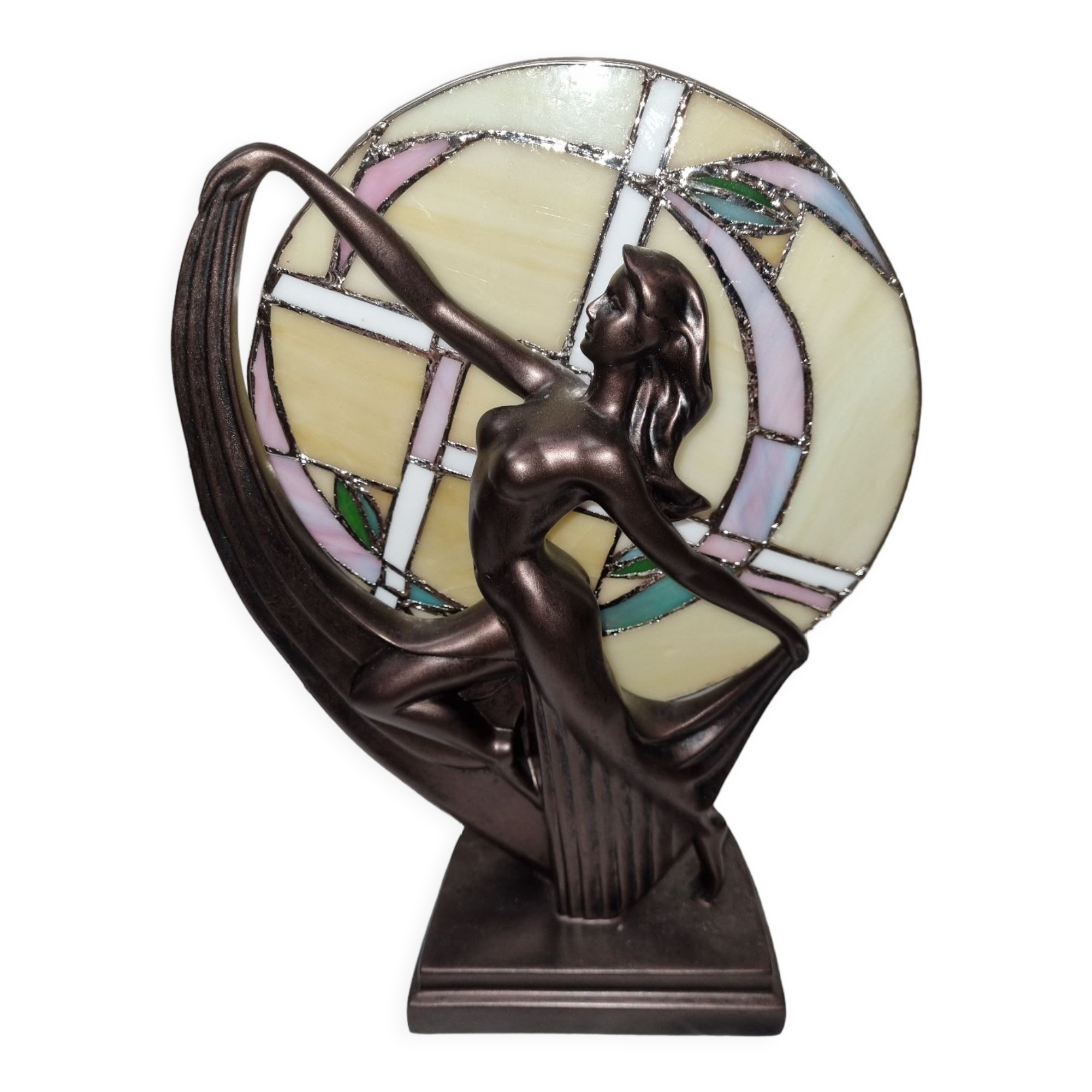 Art Nouveau lamp/ Art Deco dancer