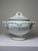 Large antique soup tureen K&G Lunéville Compiègne model in ironstone.