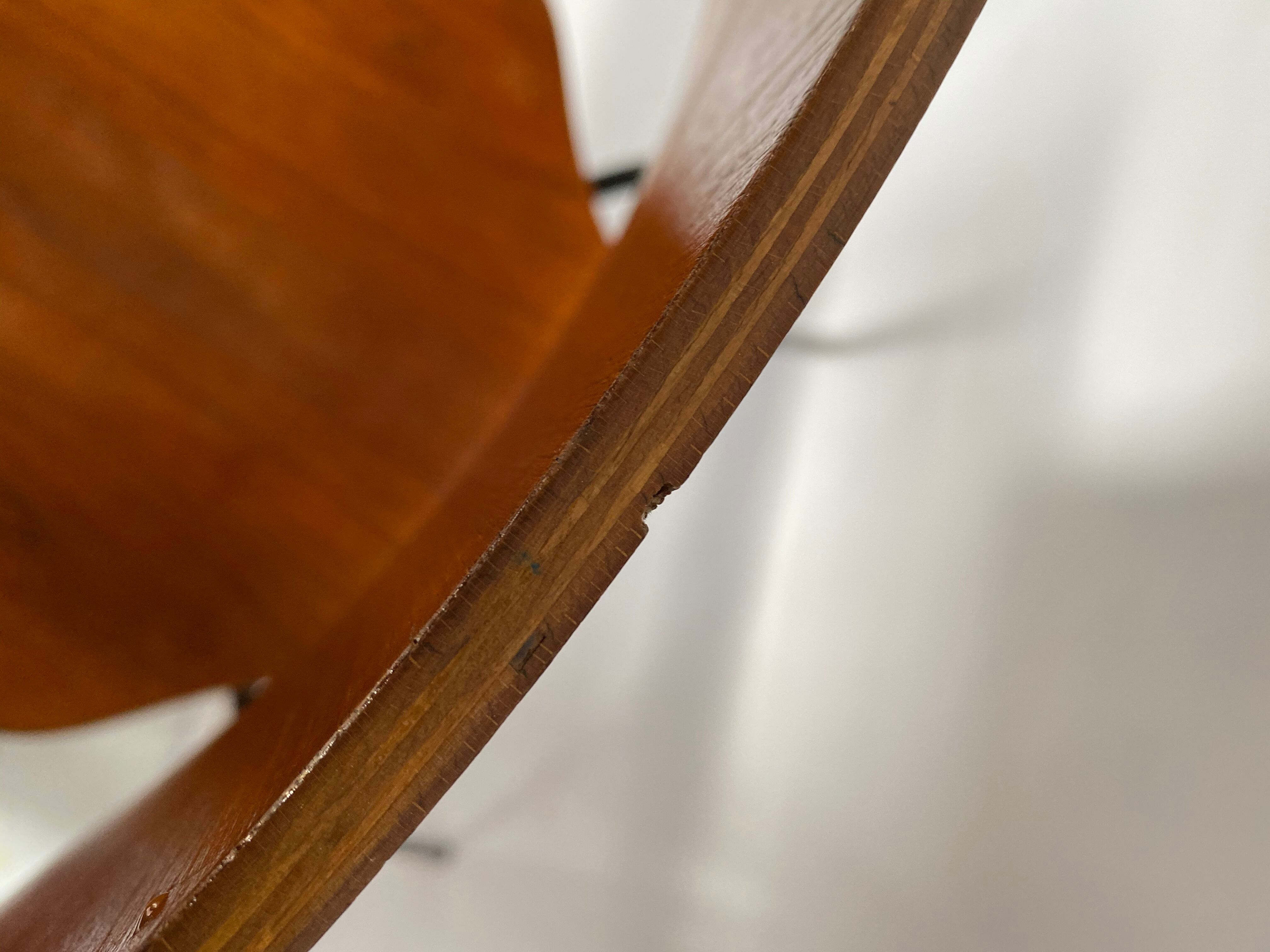 Set of four Danish hammer chairs by Arne Jacobsen for Fritz Hansen