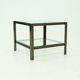 Two Tier glass and Solid Cast Brass Side Table 1970s