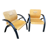 Paire de fauteuils Lounge Design vintage