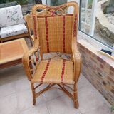 Vintage rattan armchair