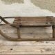 Old 50s painted wooden sled