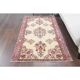 1970s Turkish Oushak Handmade Wool Cotton Beige Area Rug 103x206