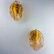 Pair of "Leaf" Murano pink glass wall sconces, Italy, circa 1970s