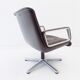 Fauteuil en cuir brun Wilkhahn Delta 2000 de Delta Design