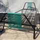 Metal bed  scoubidous green metal