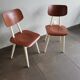 2 vintage Czech wooden chairs, Ton ex Thonet, 1960