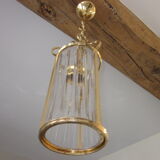 tailled crystal and brass hanging