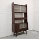 Vintage sideboard wall cabinet with glass sliding doors
