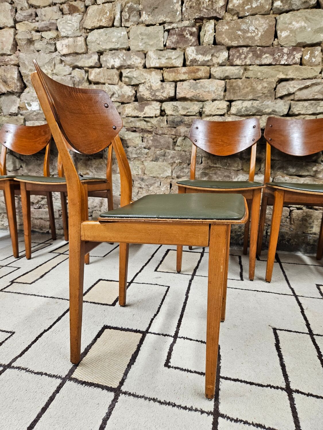 Set of 6 danish chairs 1960