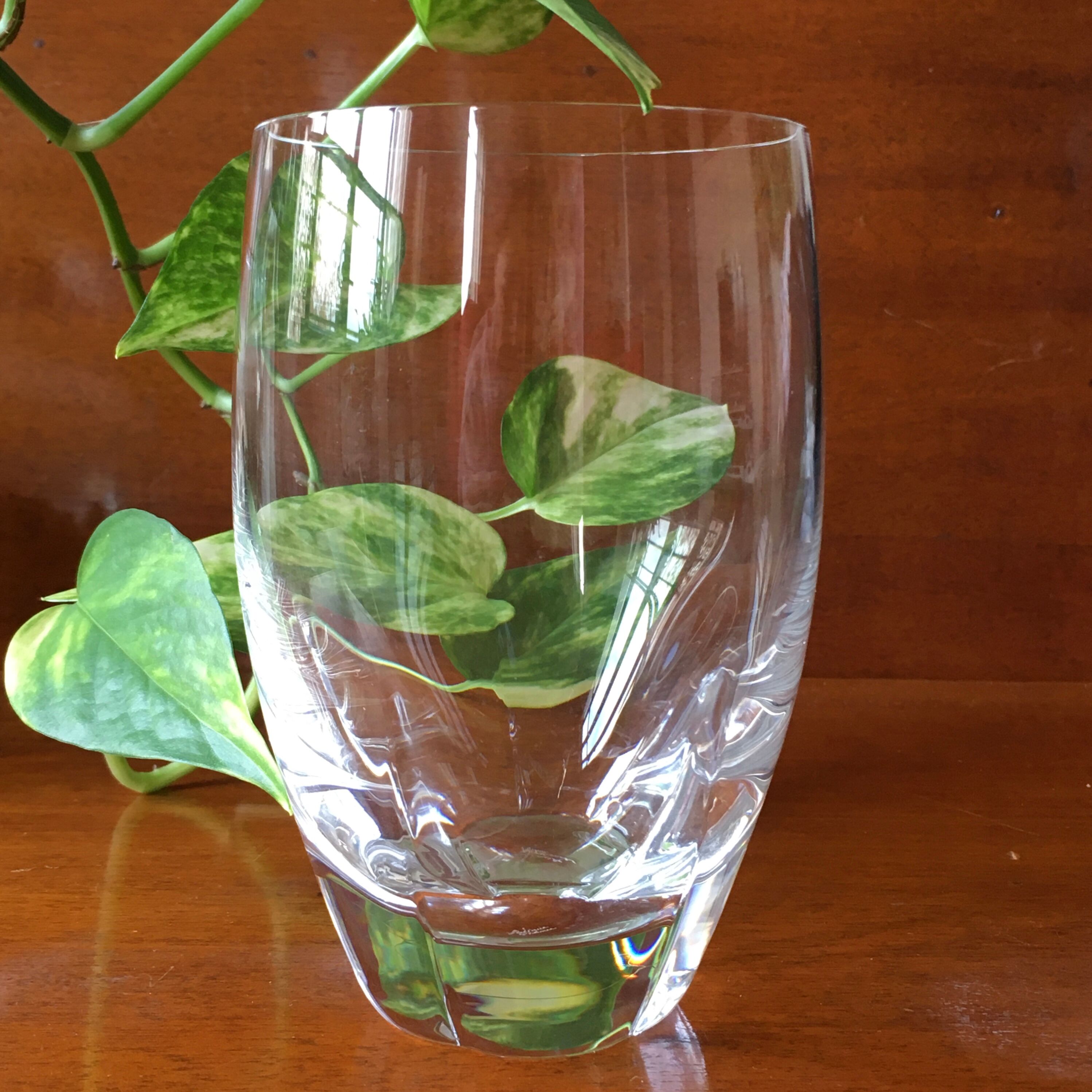 Modern Lalique vase base flower