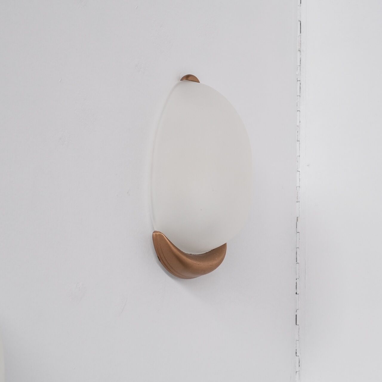 German Mid-Century Pair of Glass Wall Lights