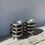 8 stainless steel cups 1970
