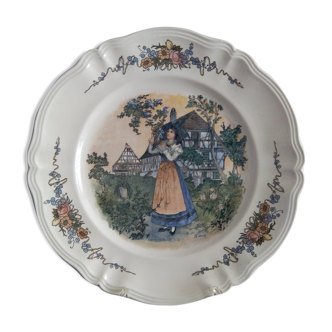 Pie dish faience from sarreguemines obernai