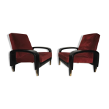 Pair of Italian club chair from the 50s