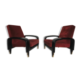Paire de fauteuils club italien des années 50
