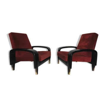 Pair of Italian club chair from the 50s