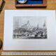 Vintage engraving of Le Tréport, Normandy. Printed in 1844.