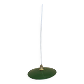 Abat jour vintage en tôle émaillée vert et blanc électricité led