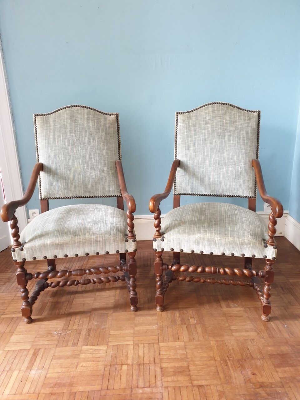 Pair of Louis XIII armchairs