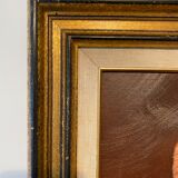 Portrait of the boy in the straw hat 70s/80s, signed