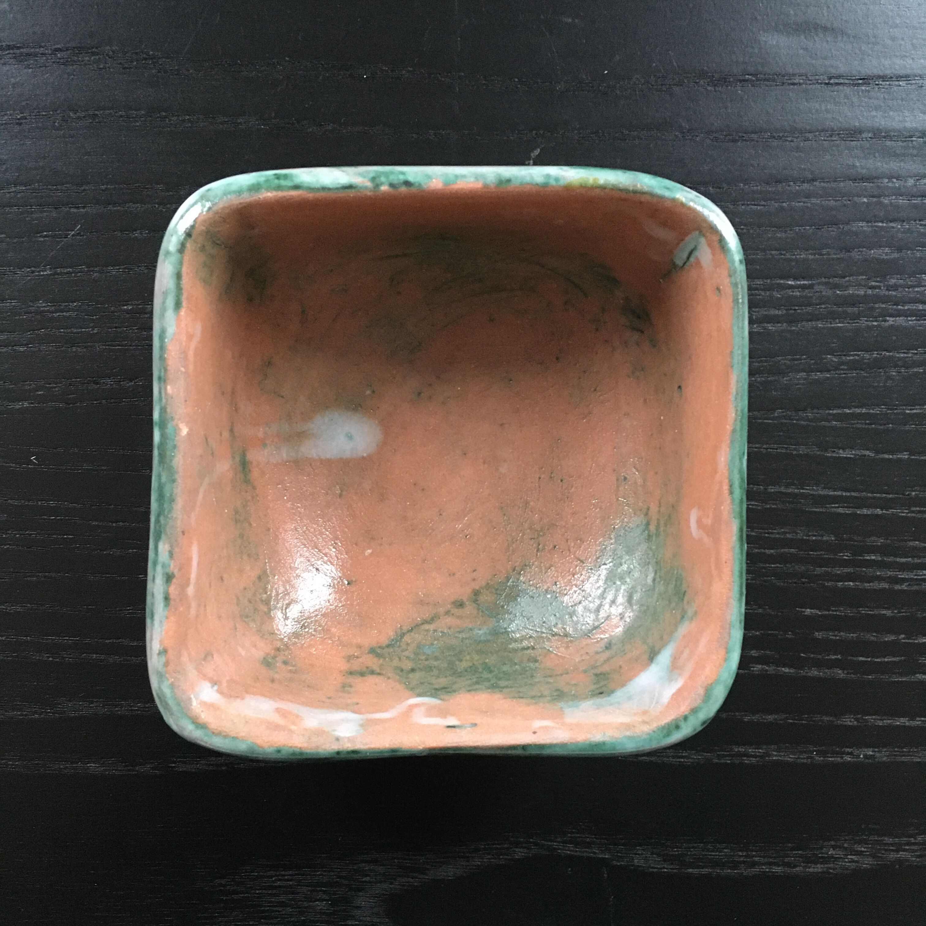 Patinated salt jar