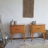 Pair of bedside tables-compass-circa 1960-Scandinavian spirit