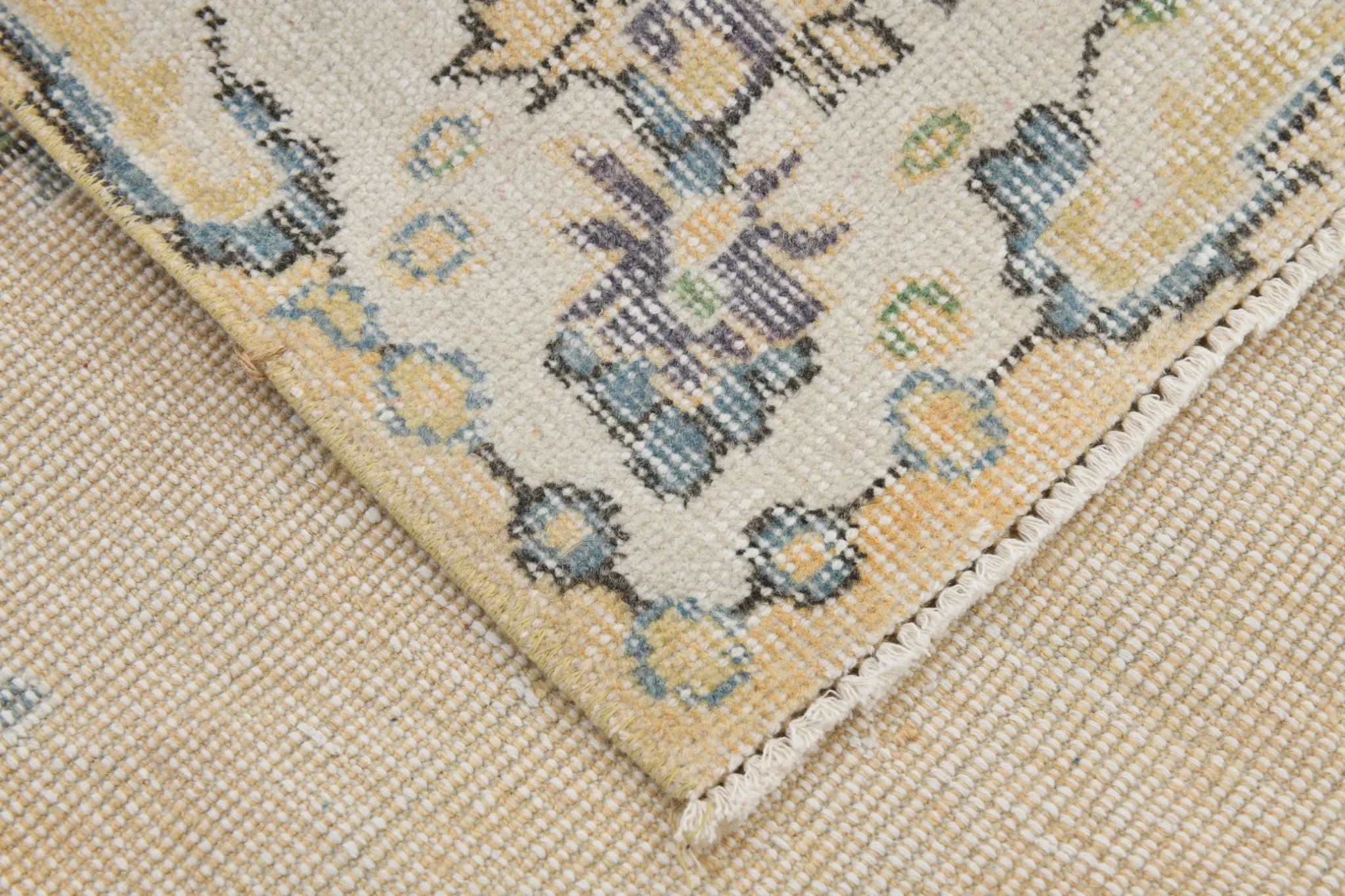 5x9 Vintage Persian Pale Yellow Rug, Rugs For Living  Room Carpet, 169x271