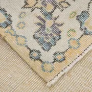5x9 Vintage Persian Pale Yellow Rug, Rugs For Living  Room Carpet, 169x271